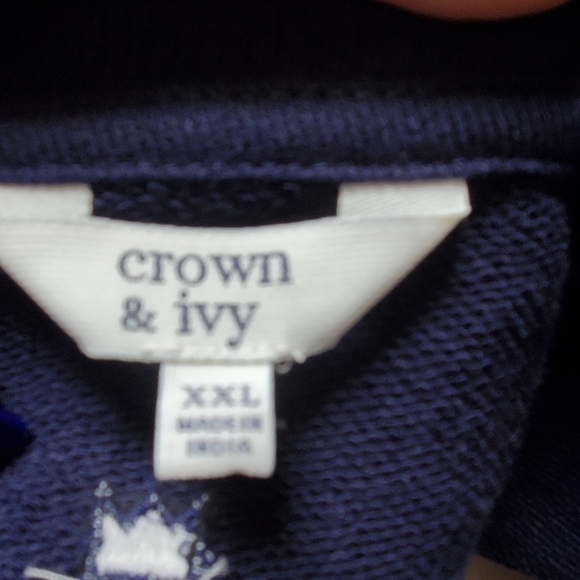 Crown&Ivy Plus Size Oversized French Terry Top XXL - Picture 8 of 10